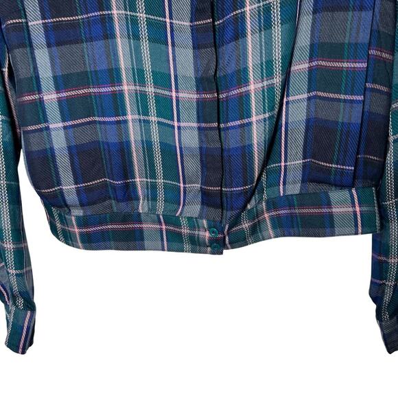 Kut from the Kloth Women's Plaid Long Sleeve Plaid Button Up Size Medium‎ - Picture 3 of 7
